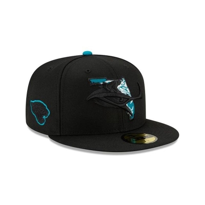 Black Jacksonville Jaguars Hat - New Era NFL State Logo Reflect 59FIFTY Fitted Caps USA4368527